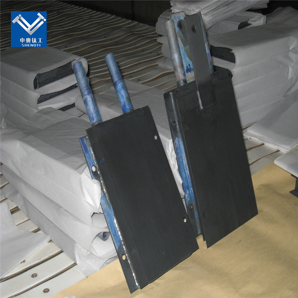 Titanium anode for electrolytic sewage treatment